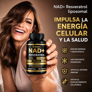 Detén el envejecimiento celular con NAD+ Resveratrol®